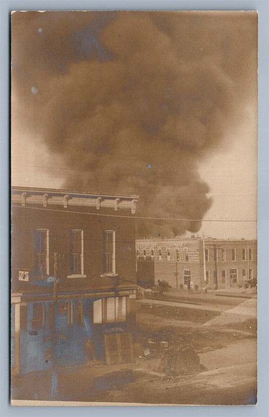 GLENSHAW PA FIRE SCENE ANTIQUE REAL PHOTO POSTCARD RPPC