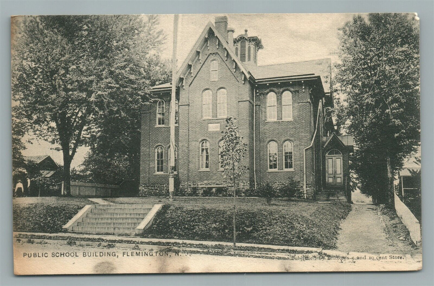 FLEMINGTON NJ PUBLIC SCHOOL ANTIQUE POSTCARD