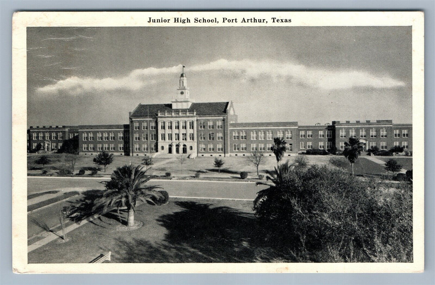 PORT ARTHUR TX JUNIOR HIGH SCHOOL 1943 VINTAGE POSTCARD