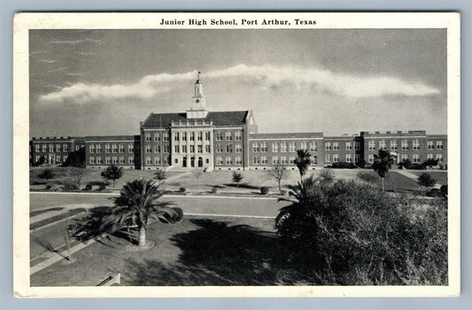 PORT ARTHUR TX JUNIOR HIGH SCHOOL 1943 VINTAGE POSTCARD