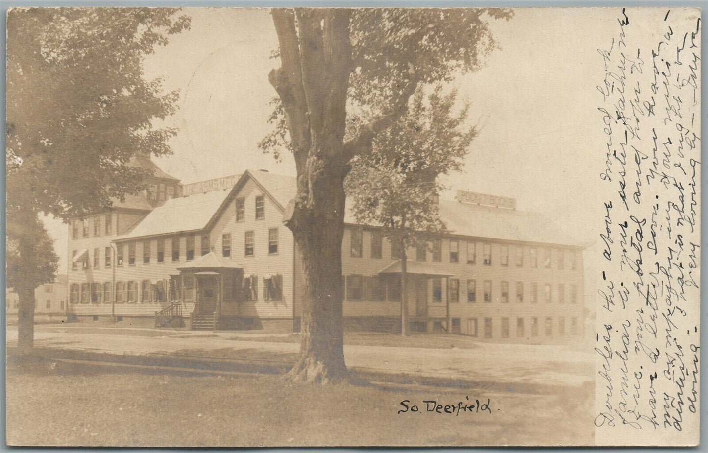 SO. DEERFIELD MA ARMS MFG COMPANY ANTIQUE REAL PHOTO POSTCARD RPPC