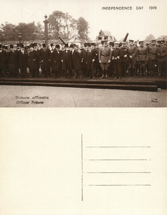 TANKS GENERAL PERSHING OFFICIAL TRIBUNE WWI REAL PHOTO POSTCARD ANTIQUE RPPC