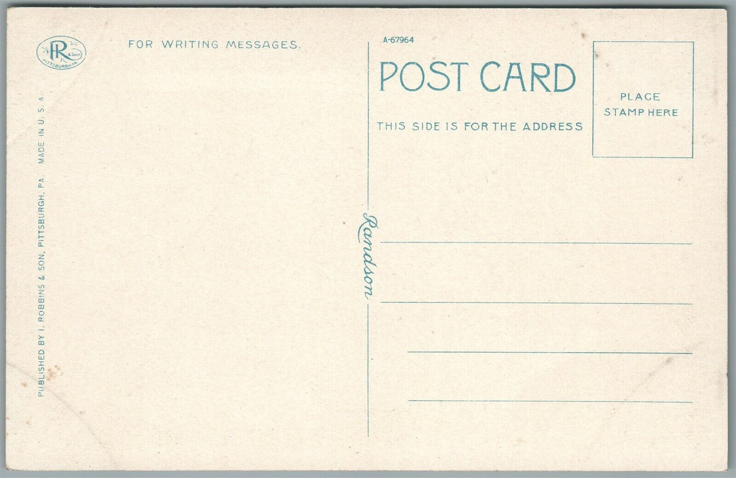 CRESSON PA ST. MARY'S HOME FOR GIRLS ANTIQUE POSTCARD