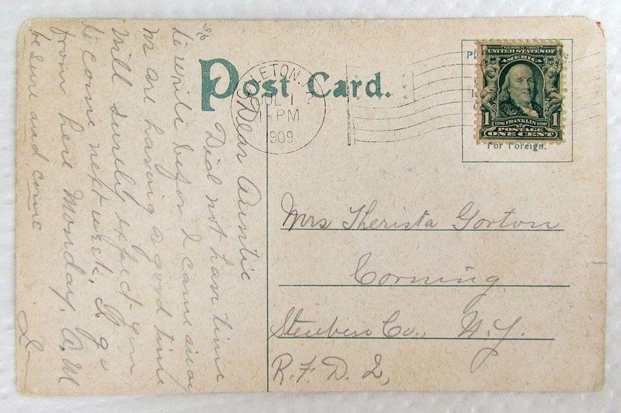 ANTIQUE 1909 POSTCARD GOODYEAR MILLS GALETON PA