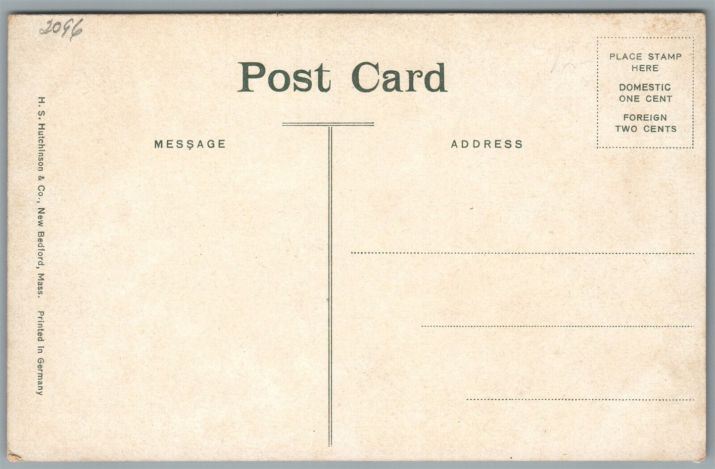 NEW BEDFORD MA FIRE DEPARTMENT AUTO CHEMICAL ANTIQUE POSTCARD