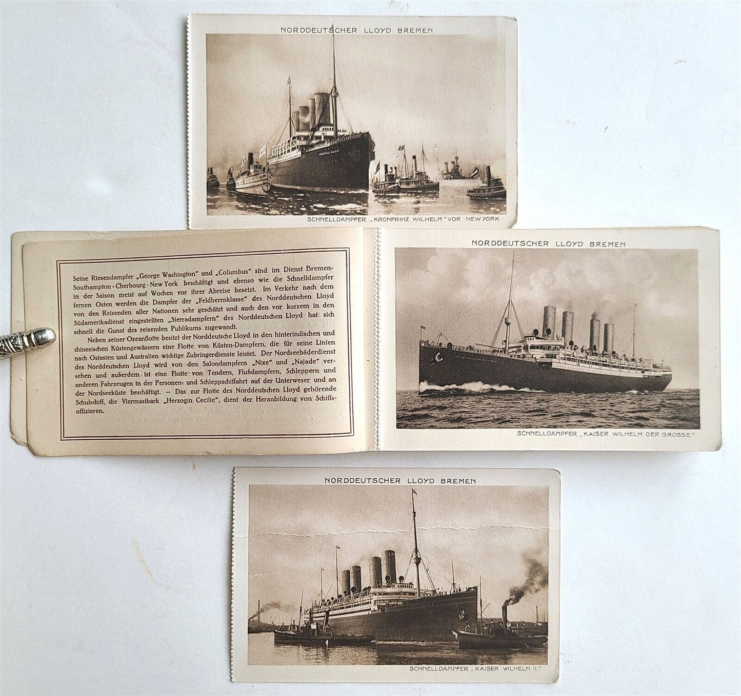 GERMAN LLOYD SHIPS 35 VINTAGE DETACHABLE POSTCARDS ANTIQUE DIE FLOTTE