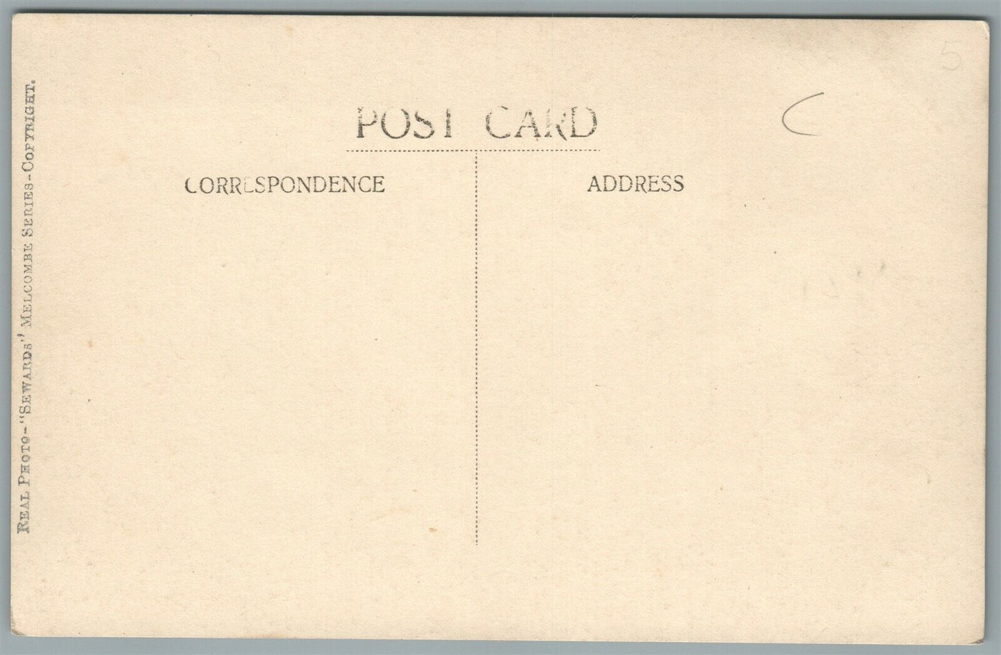 BRITISH MILITARY SHIP HMS CAMBRIAN ANTIQUE REAL PHOTO POSTCARD RPPC