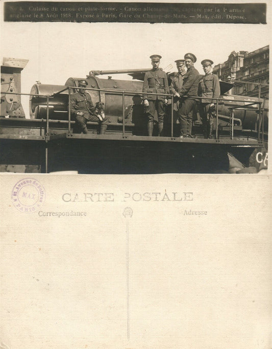 HEAVY ARTILLERY FRENCH 1918 WWI REAL PHOTO POSTCARD ANTIQUE RPPC