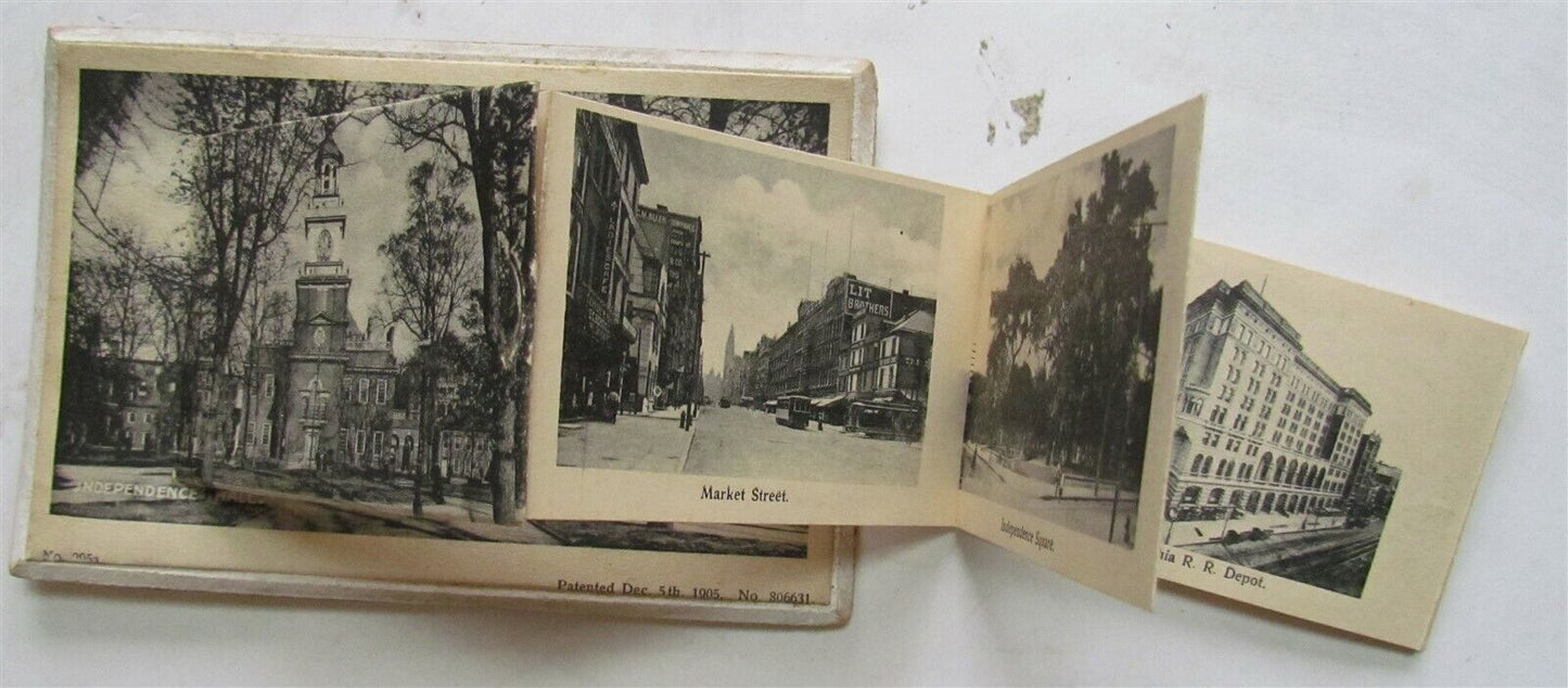 PHILADELPHIA PA ANTIQUE POSTCARD w/ MULTIPLE FOLDING VIEWS