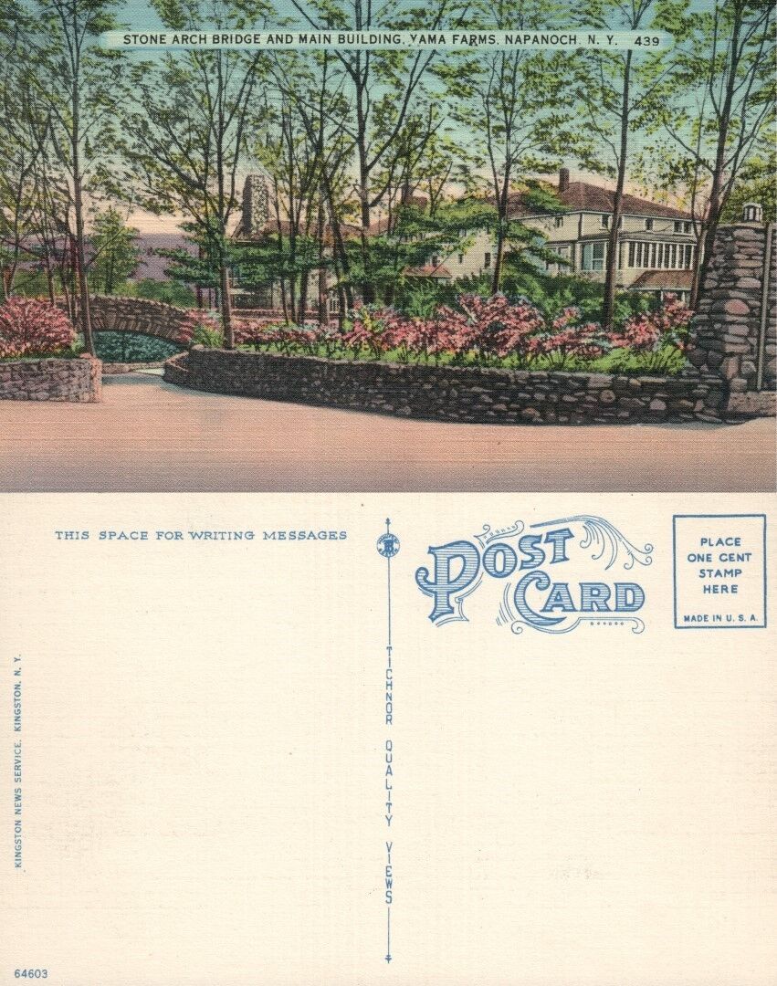NAPANOCH N.Y. YAMA FARMS ANTIQUE POSTCARD