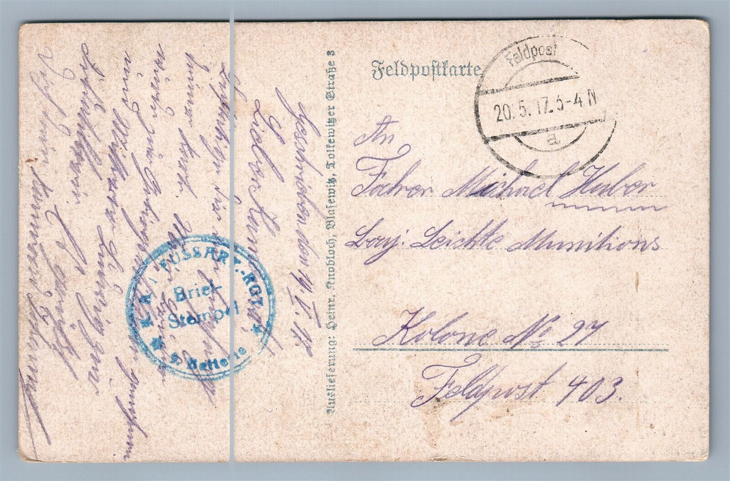 GERMAN MILITARY AT REST WWI FELDPOST ANTIQUE POSTCARD