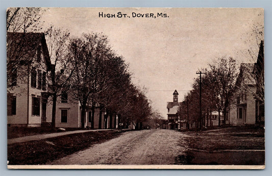DOVER ME HIGH STREET ANTIQUE POSTCARD