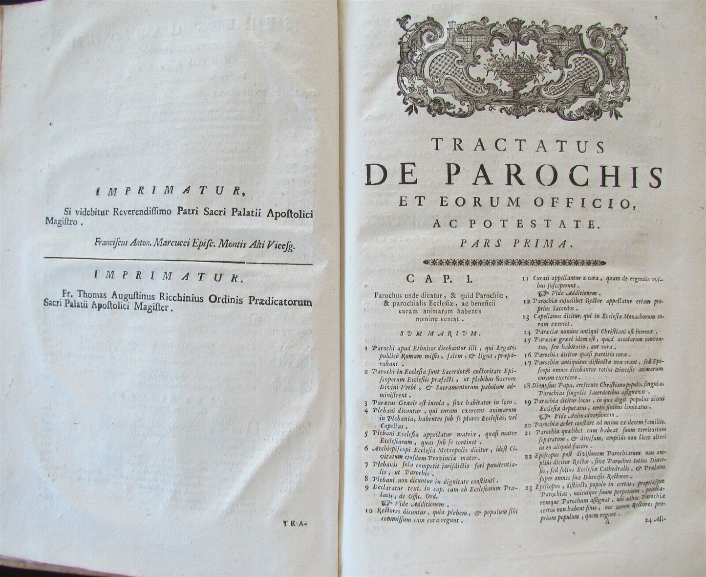 1774 VELLUM BOUND ANTIQUE FOLIO by UBALDO GIRALDI CANON LAW