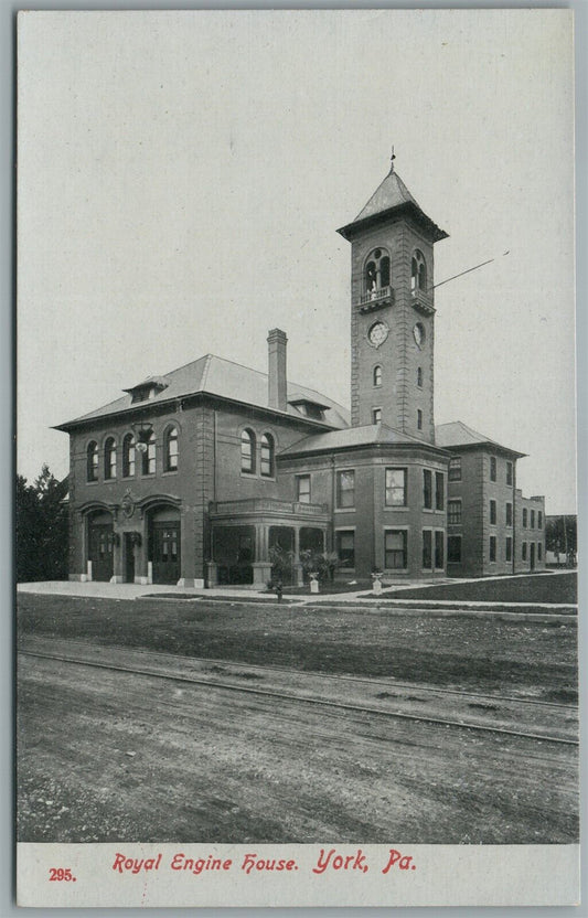 YORK PA FIRE STATION ROYAL ENGINE HOUSE ANTIQUE POSTCARD