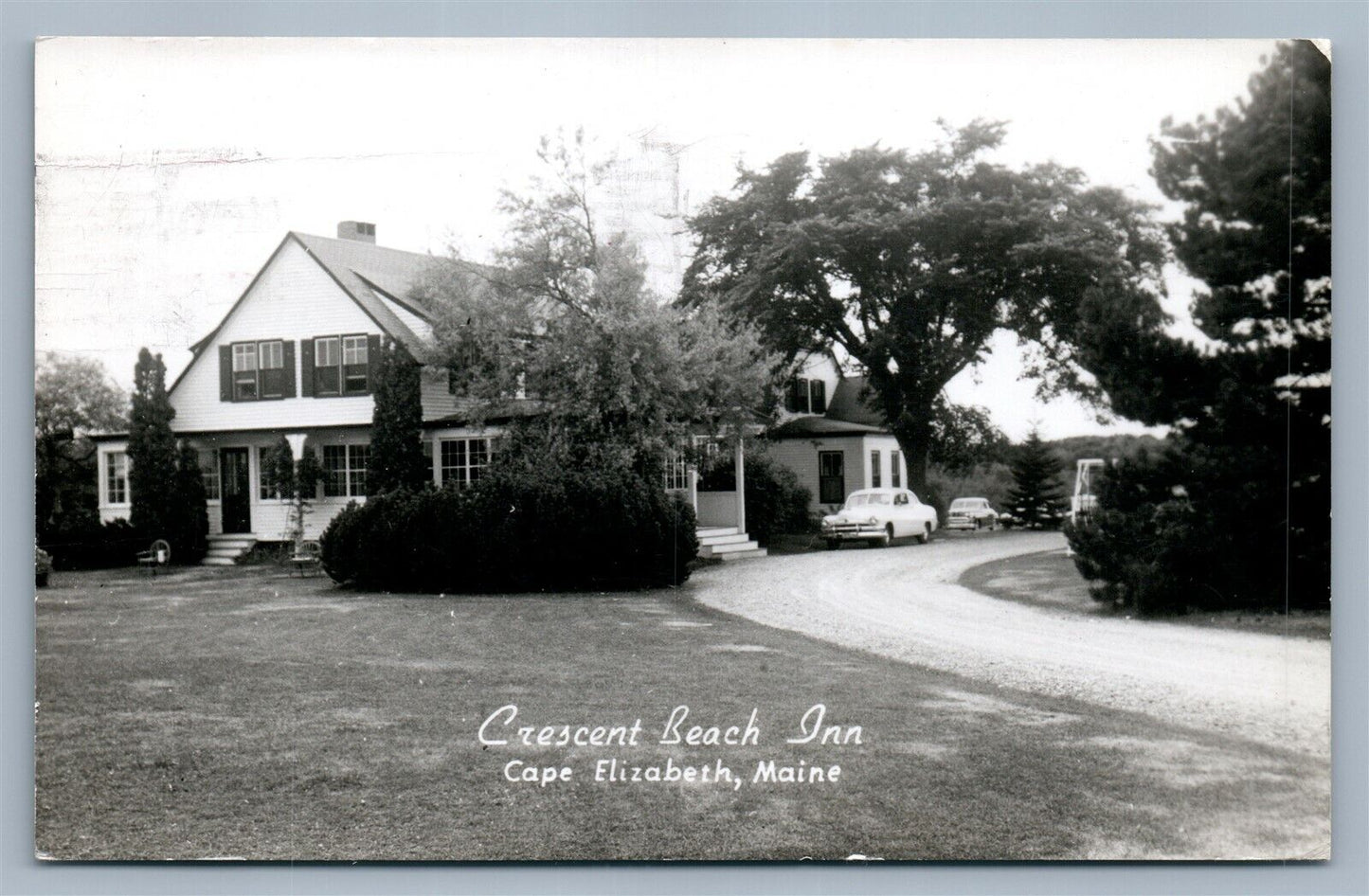 CAPE ELIZABETH ME CRESCENT BEACH INN VINTAGE REAL PHOTO POSTCARD RPPC