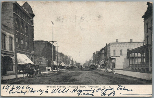 TRAER IA SECOND STREET ANTIQUE POSTCARD