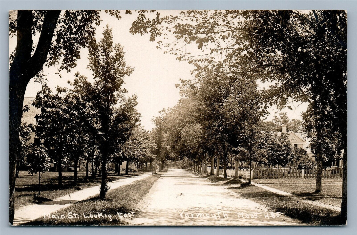 YARMOUTH MA MAIN STREET ANTIQUE REAL PHOTO POSTCARD RPPC