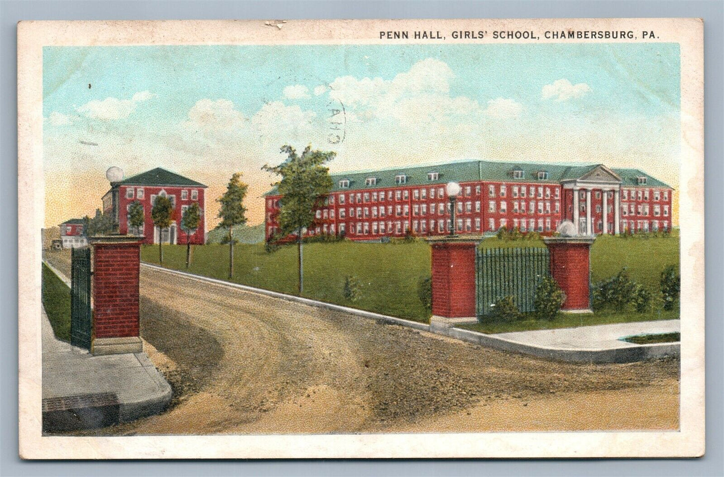 CHAMBERSBURG PA GIRLS' SCHOOL ANTIQUE POSTCARD