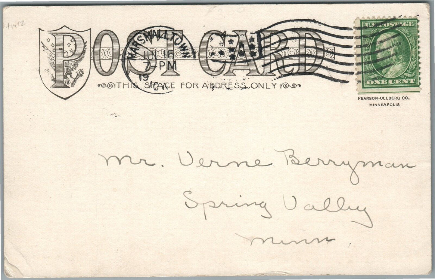 MARSHALLTOWN IA RAILROAD STATION RAILWAY DEPOT ANTIQUE POSTCARD