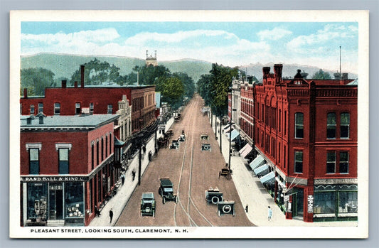 CLAREMONT NH PLEASANT STREET ANTIQUE POSTCARD
