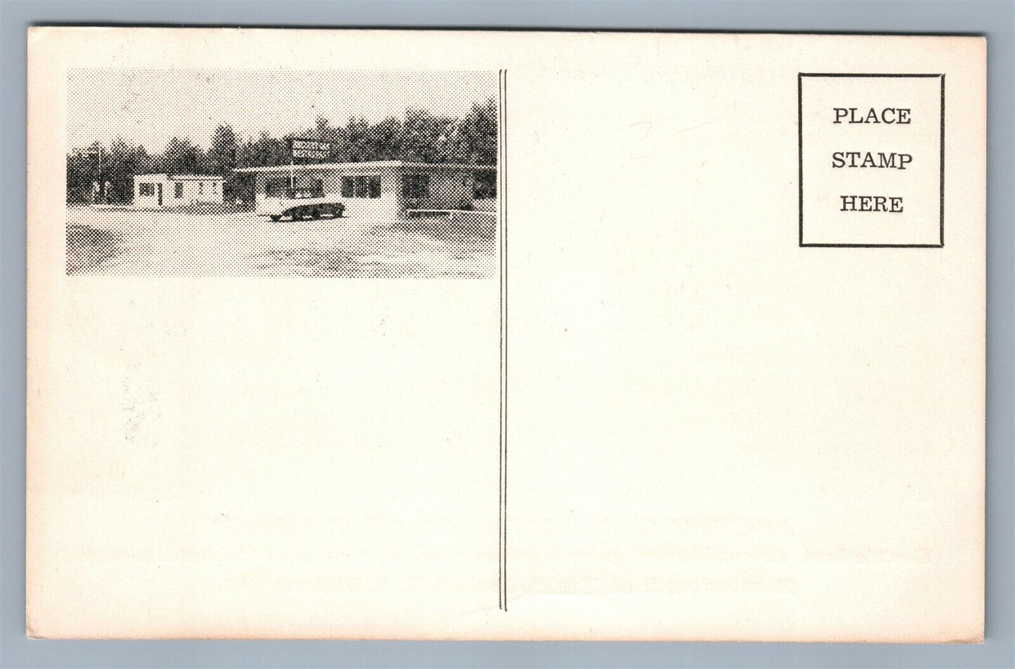 NAHUNTA GA ANCIENT OAK MOTEL & RESTAURANT VINTAGE POSTCARD