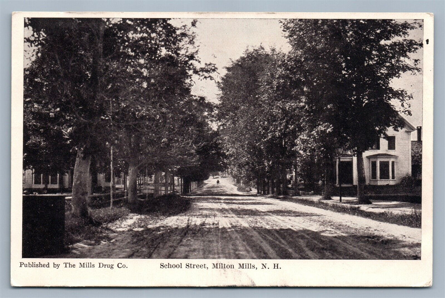 MILTON MILLS NH SCHOOL STREET ANTIQUE POSTCARD