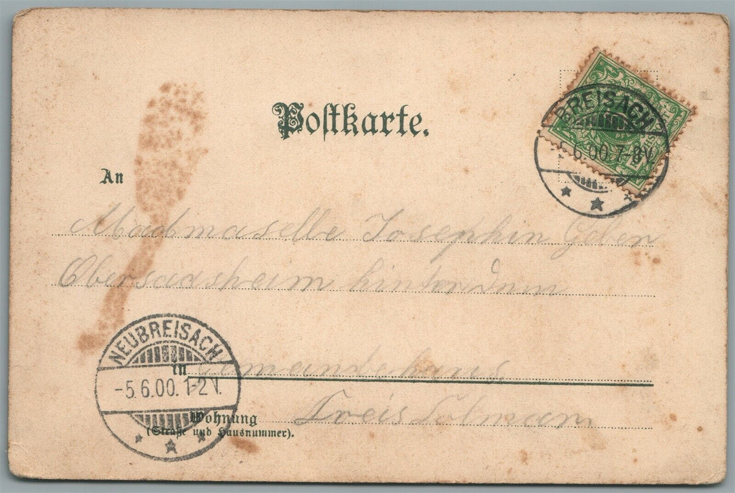 FREIBURG GERMANY ANTIQUE POSTCARD