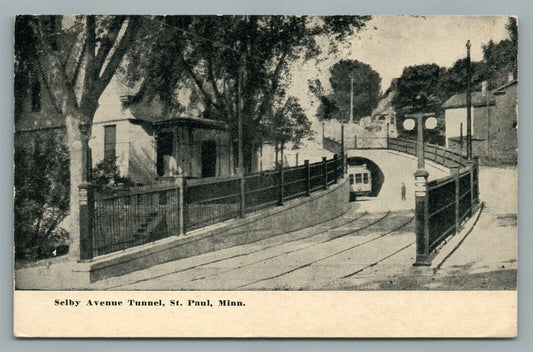 ST.PAUL MN SELBY AVENUE TUNNEL ANTIQUE POSTCARD
