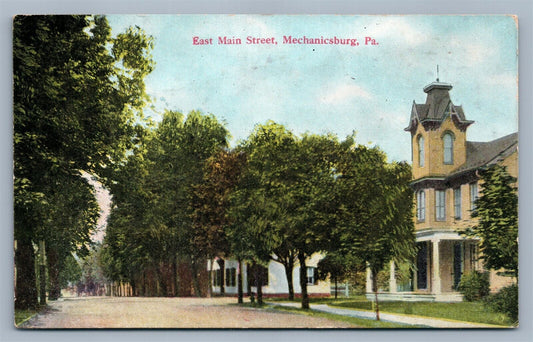 MECHANICSBURG PA EAST MAIN STREET ANTIQUE POSTCARD