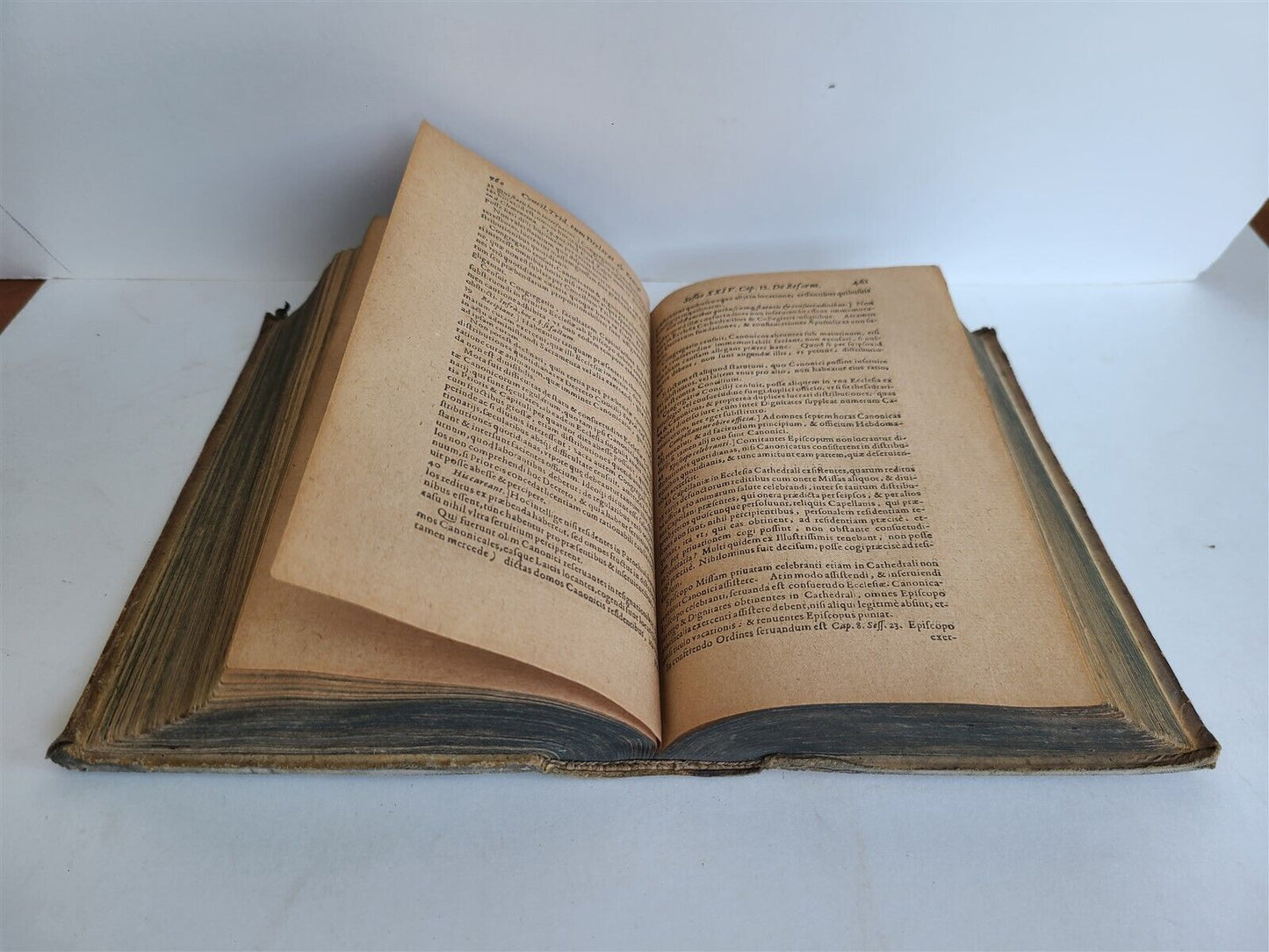 1621 SANCROS. CONCILII TRIDENTINI CANONES et DECRETA antique PIGSKIN BINDING