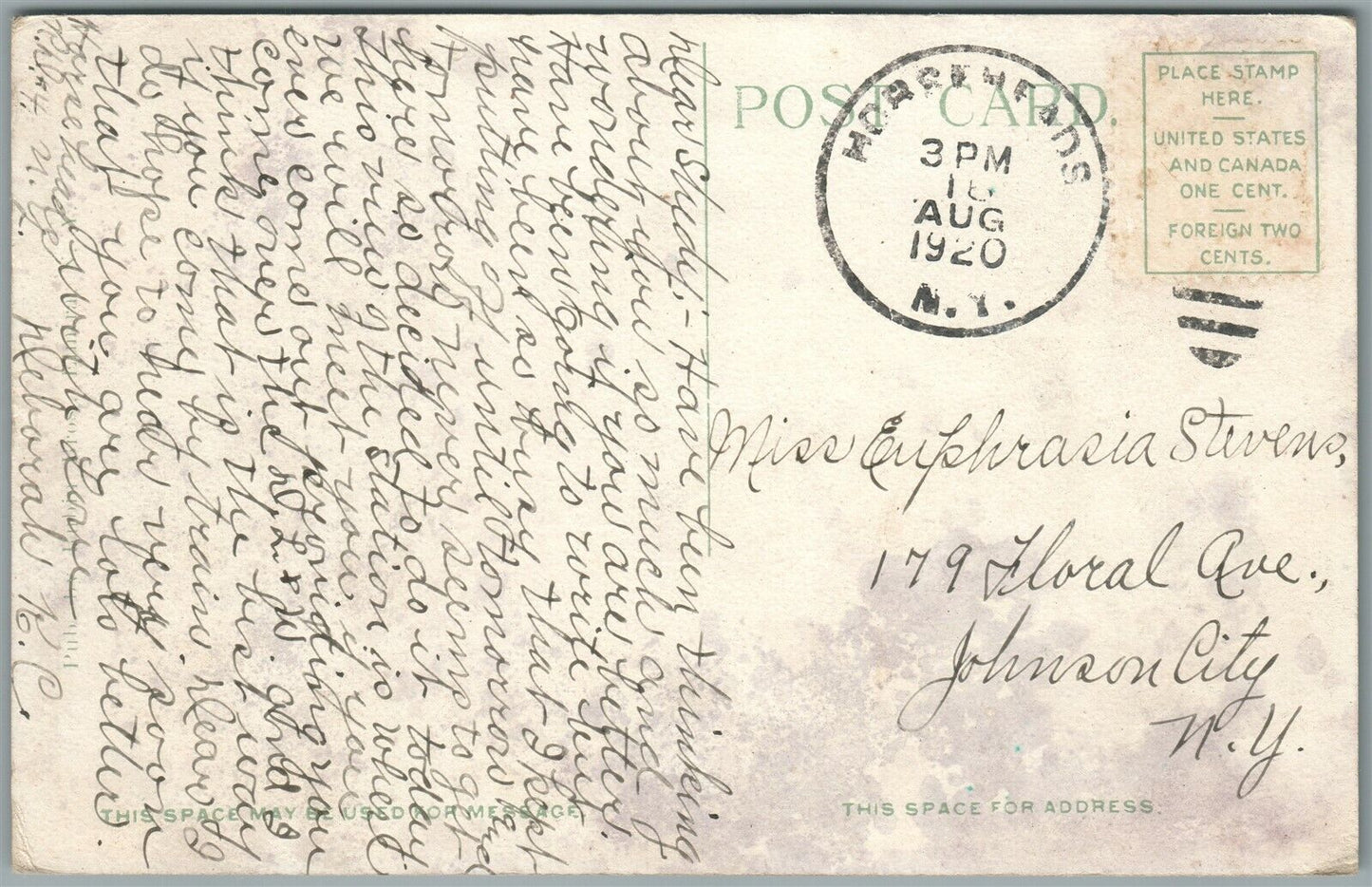 ELMIRA NY RAILROAD STATION RAILWAY TRAIN DEPOT ANTIQUE POSTCARD