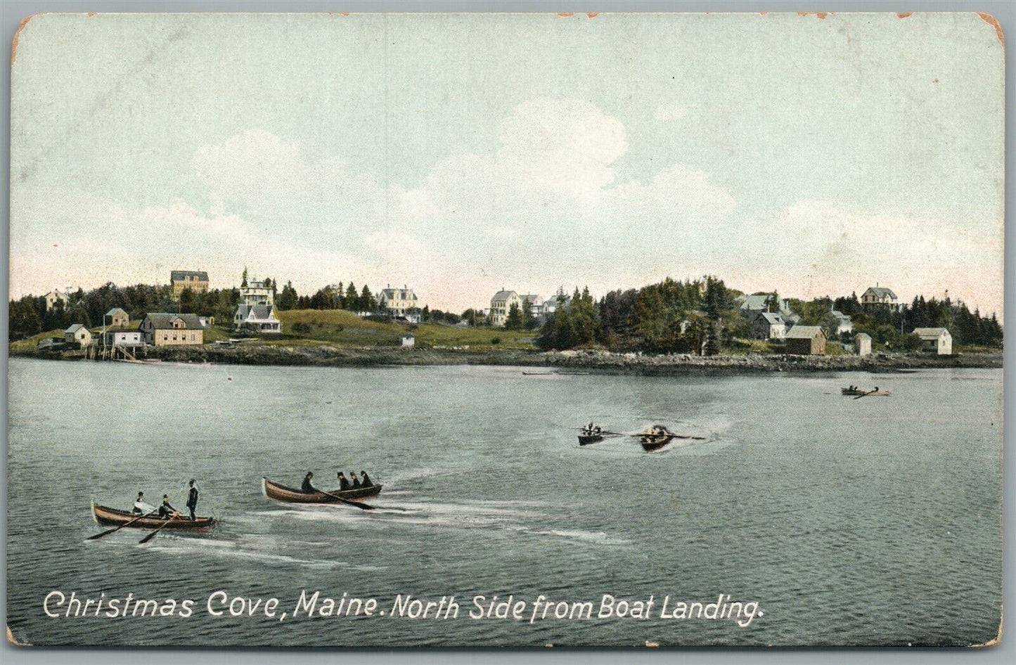 CHRISTMAS COVE ME NORTH SIDE ANTIQUE POSTCARD