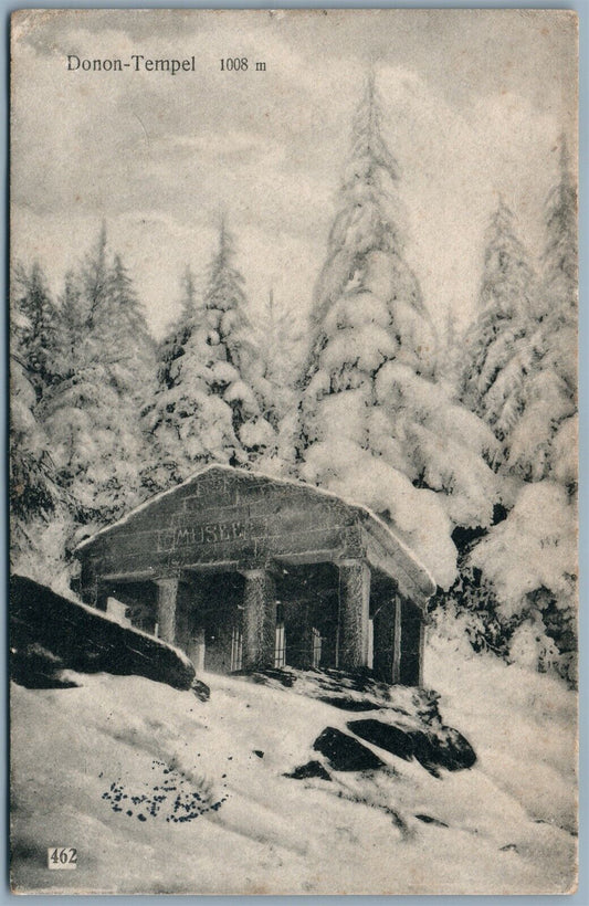 GERMAN WWI 1916 FELDPOSTKARTE ANTIQUE POSTCARD DONON TEMPEL FRANCE