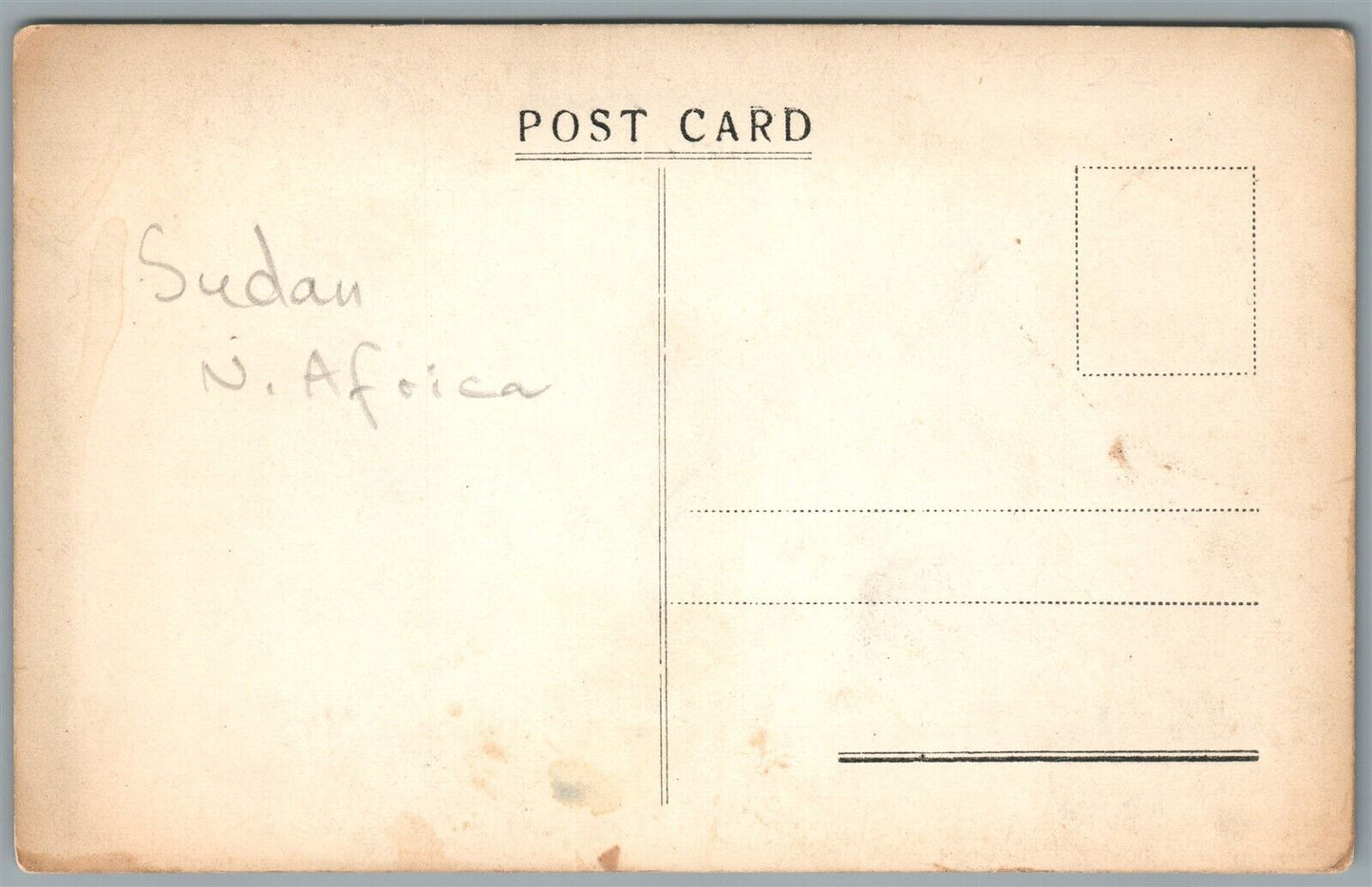 SUDAN N.AFRICA PORT SUDAN SHOPPING QUARTERS ANTIQUE REAL PHOTO POSTCARD RPPC