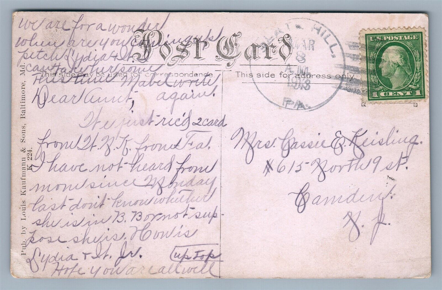 McCALLS FERRY PA CONSTRUCTION BRIDGE DAM POWER HOUSE ANTIQUE POSTCARD