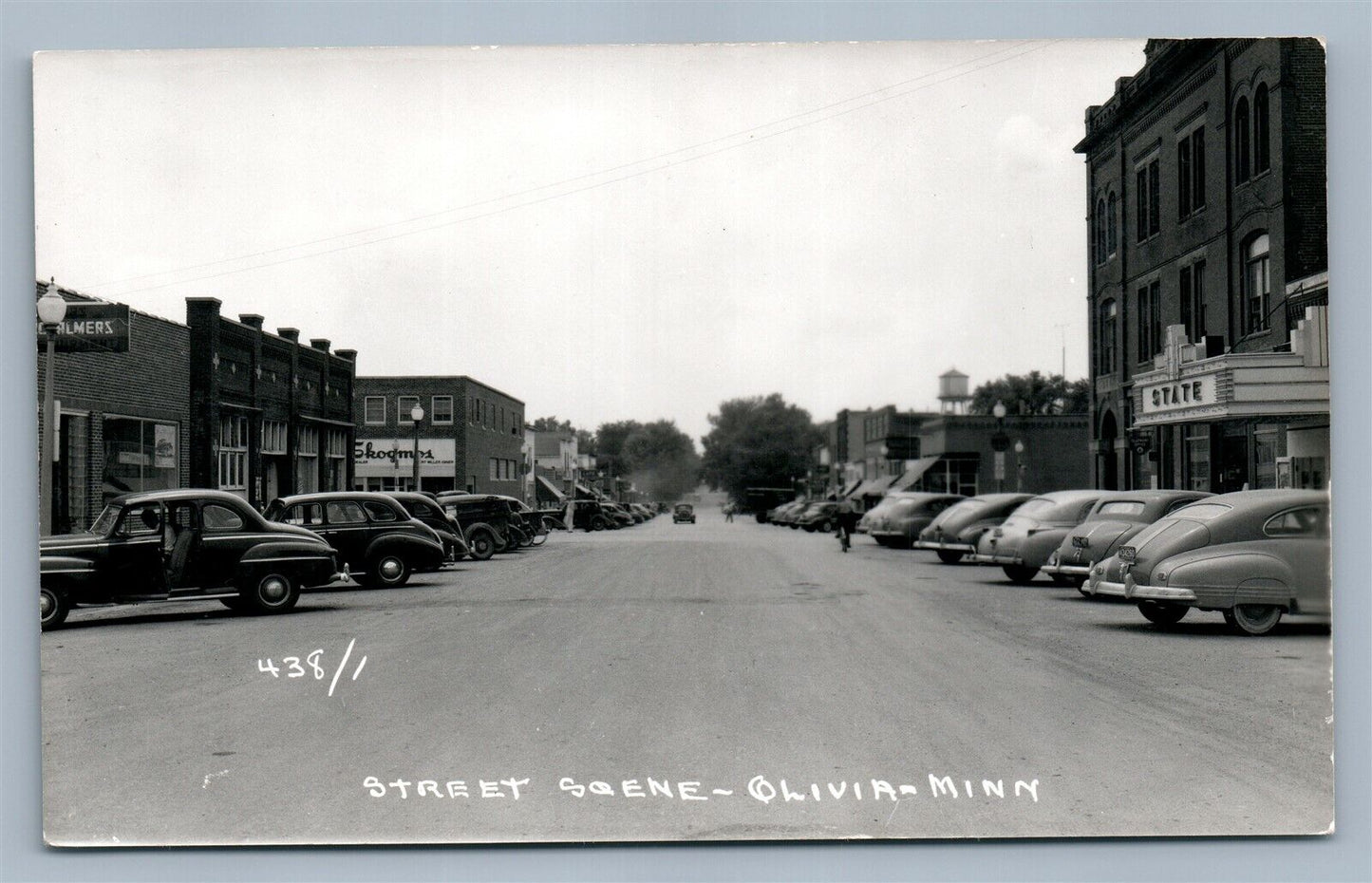 OLIVIA MN STREET SCENE VINTAGE REAL PHOTO POSTCARD RPPC