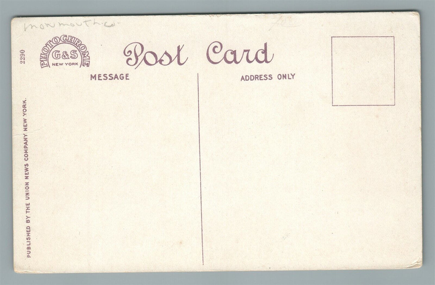 DEAL BEACH NJ MR. NEWMAN ERB'S LAKE ANTIQUE POSTCARD