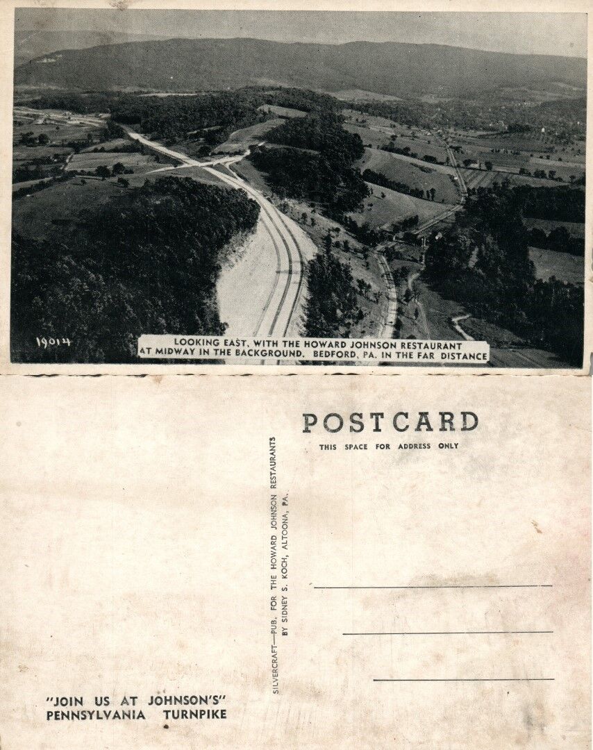 BEDFORD PA HOWARD JOHNSON RESTAURANT VIEW VINTAGE POSTCARD