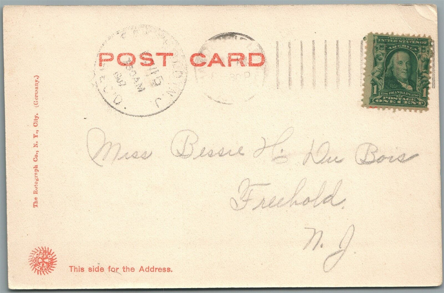PHILADELPHIA PA R.C. HIGH SCHOOL ANTIQUE POSTCARD
