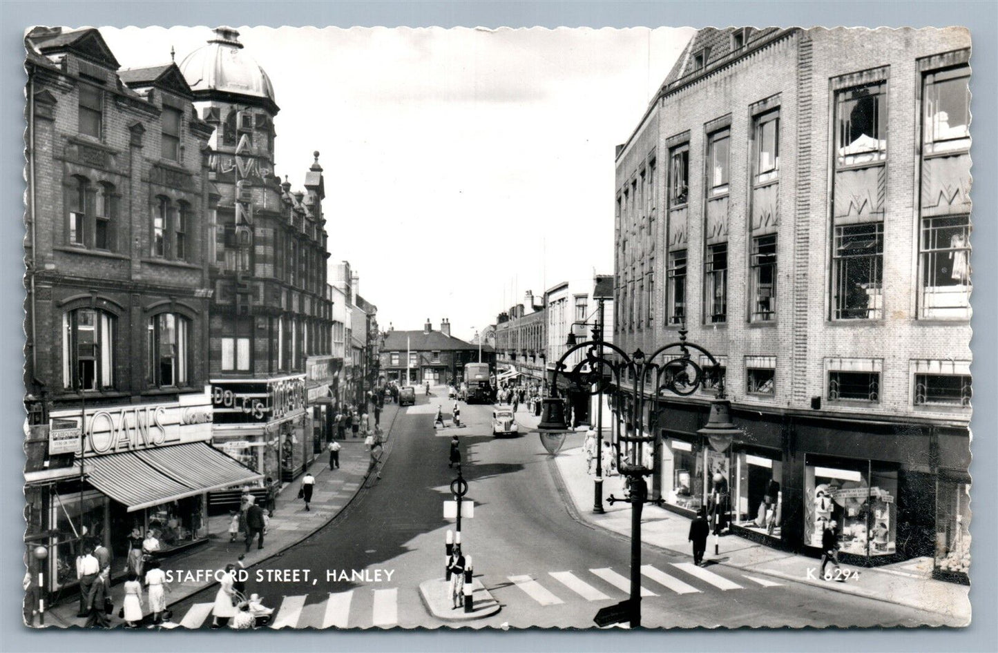 NANLEY UK STAFFORD STREET VINTAGE REAL PHOTO POSTCARD RPPC