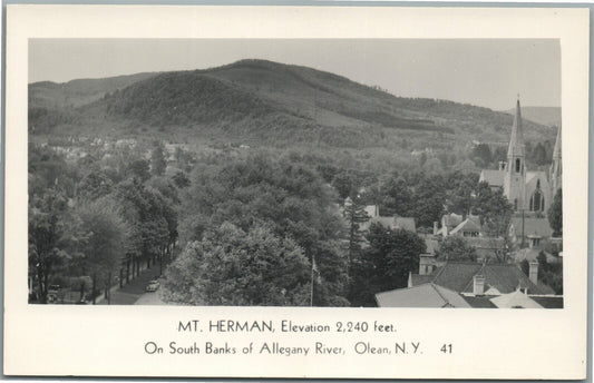 OLEAN NY MT. HERMAN VINTAGE REAL PHOTO POSTCARD RPPC