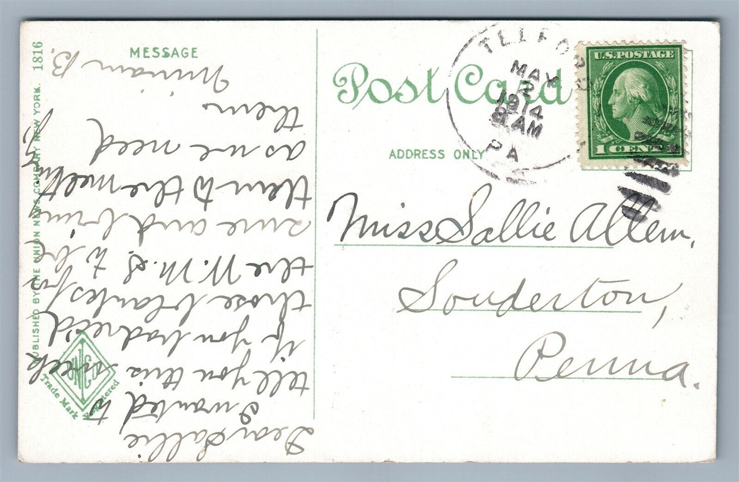 ATLANTIC CITY NJ BOARDWALK ANTIQUE POSTCARD