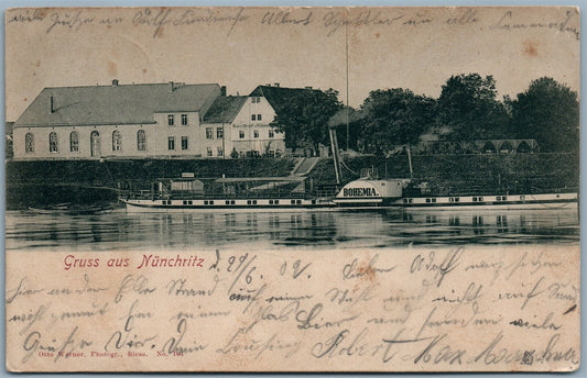 GRUSS AUS NUNCHRITZ GERMANY ANTIQUE POSTCARD