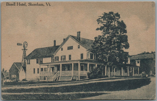 SHOREHAM VT BISSELL HOTEL ANTIQUE POSTCARD
