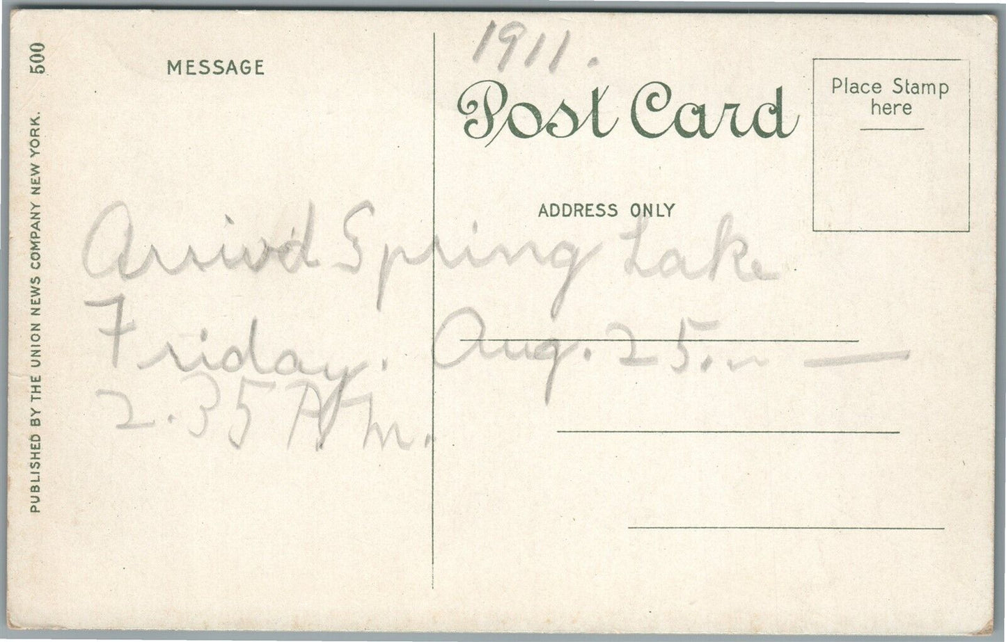 SPRING LAKE NJ PRESBYTERIAN CHURCH ANTIQUE POSTCARD