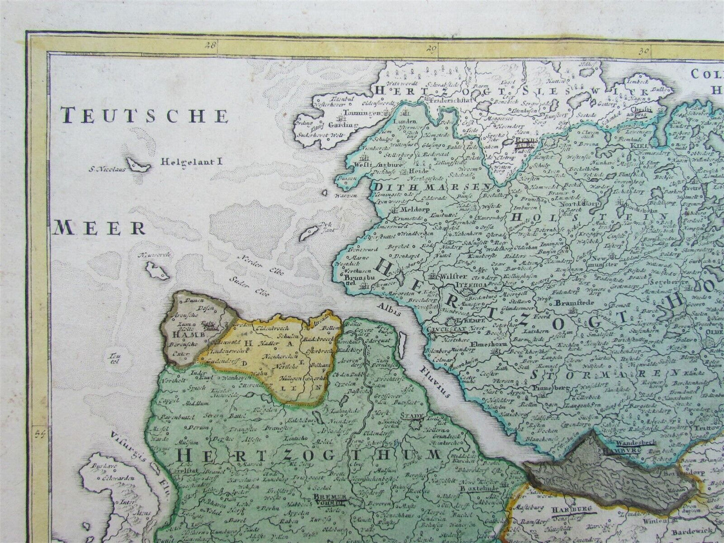 1720 antique MAP of LOWER SAXONY GERMANY 18th CENT. Circulus Saxoniae inferioris