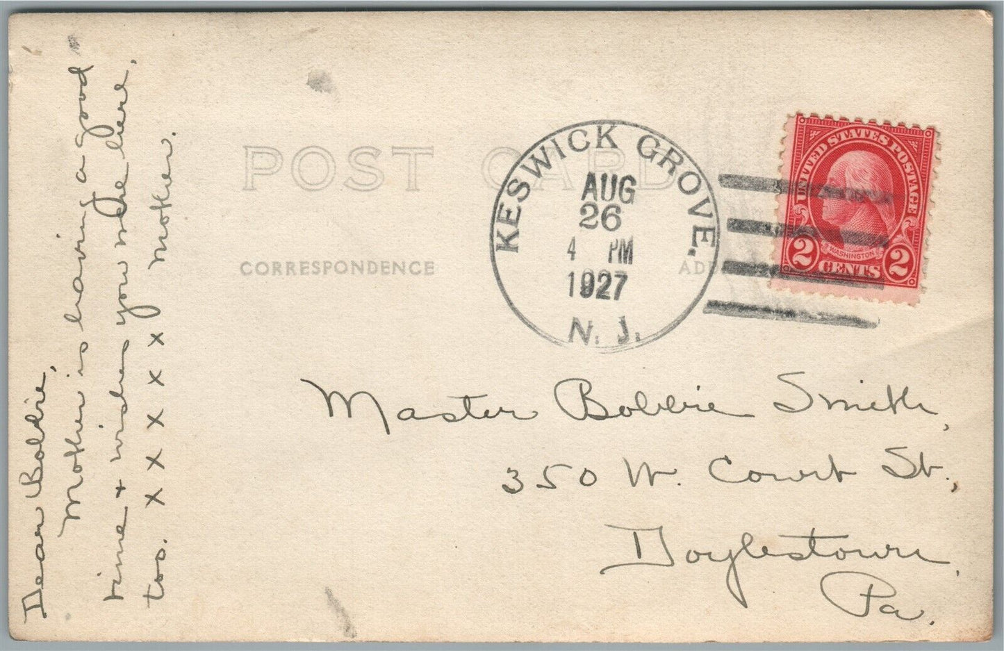 KESWICK GROVE NJ ANTIQUE REAL PHOTO POSTCARD RPPC