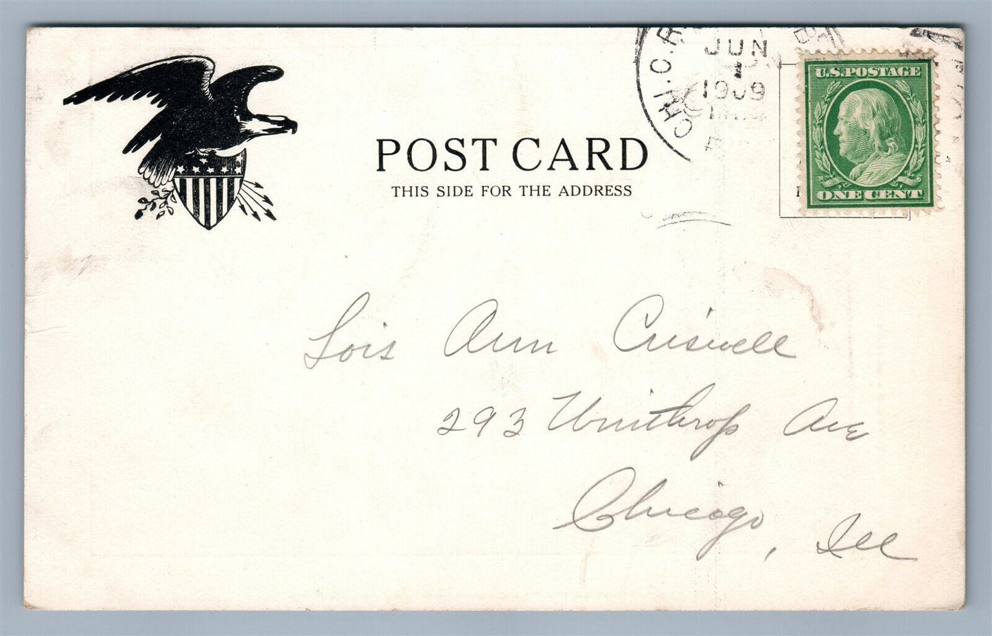 CEDAR RAPIDS IA HIGH WATER ON THE CEDAR 1909 UNDIVIDED ANTIQUE POSTCARD