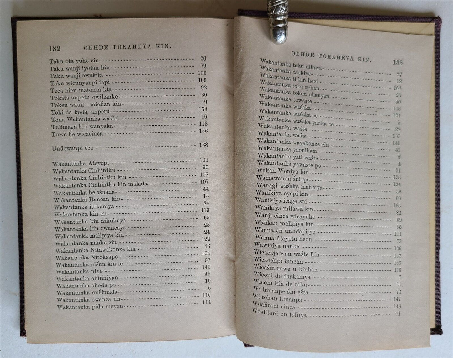 1890s ODOWAN HYMNS in DAKOTA LANGUAGE antique AMERICANA rare