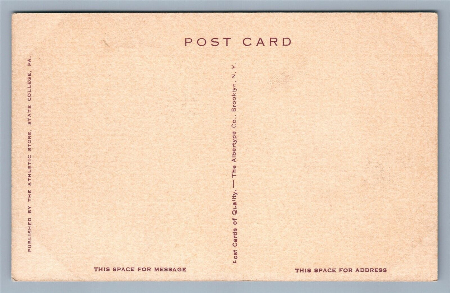 STATE COLLEGE POST OFFICE VINTAGE POSTCARD